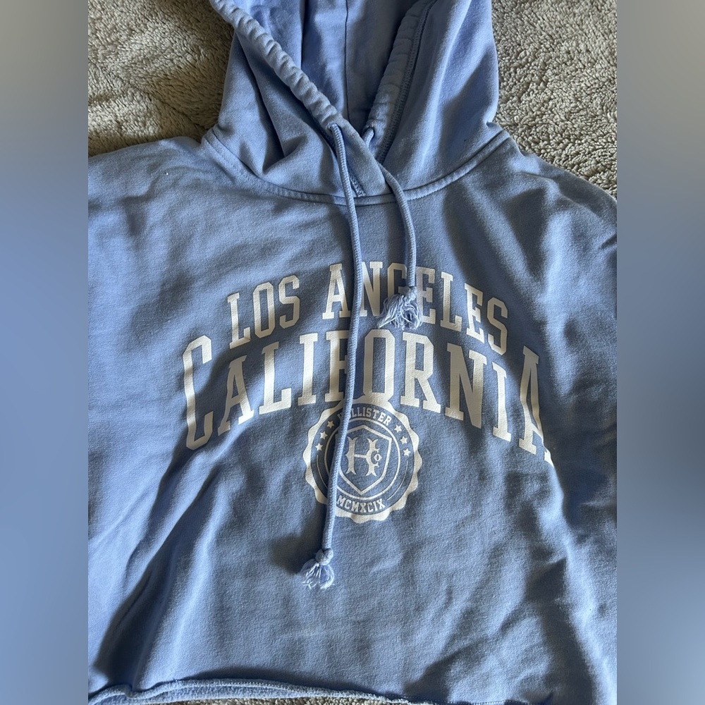 Hollister Light Blue Los Angeles Graphic Hoodie